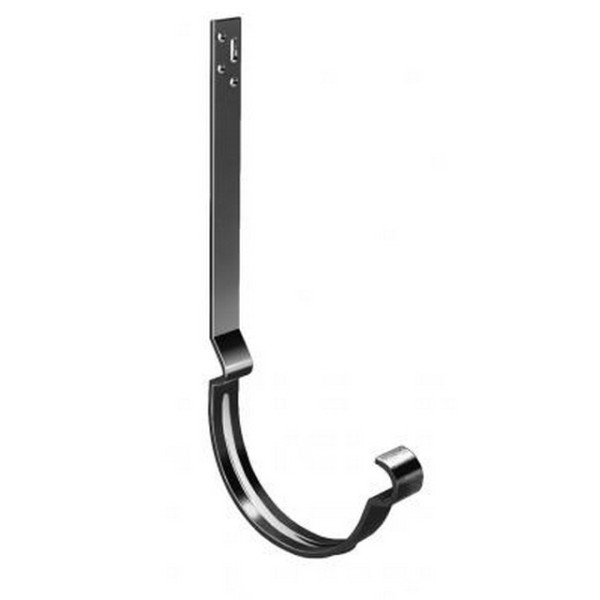 Водосток Grand Line 125x90 – Кронштейн длинный полоса RAL 9005 купить в Москве