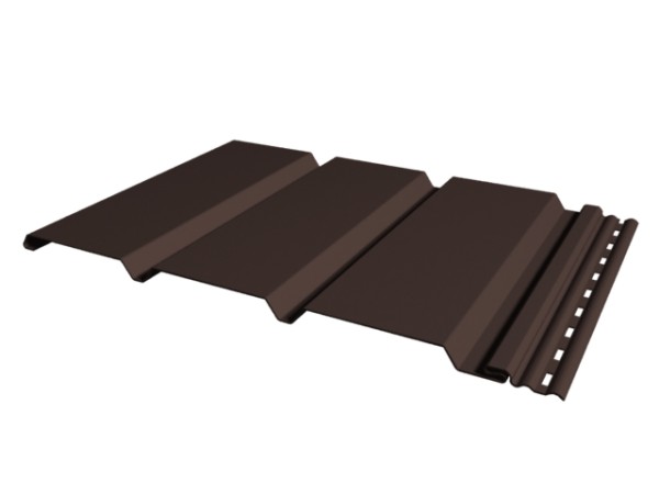 Софит к сайдингу ГЛАДКИЙ TECOS ТЁМНЫЙ-КАШТАН купить в Москве