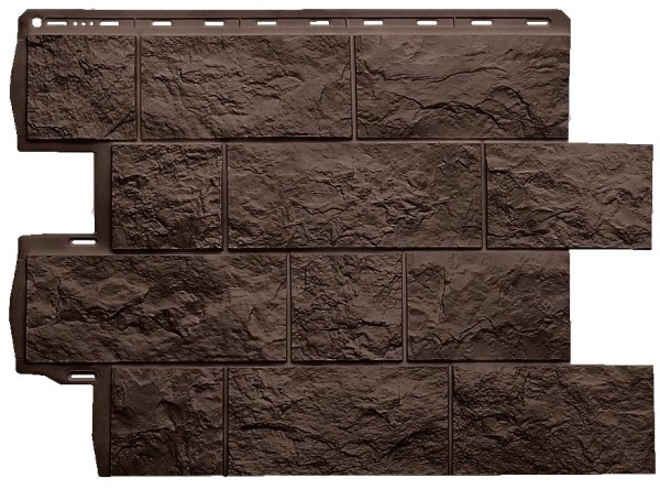 Фасадная панель Альта-Профиль Туф ЭКО Коричневый купить в Москве