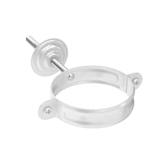 Водосток Aquasistem, система 125x90 - Комплект крепления трубы RR 20 Белый купить в Москве