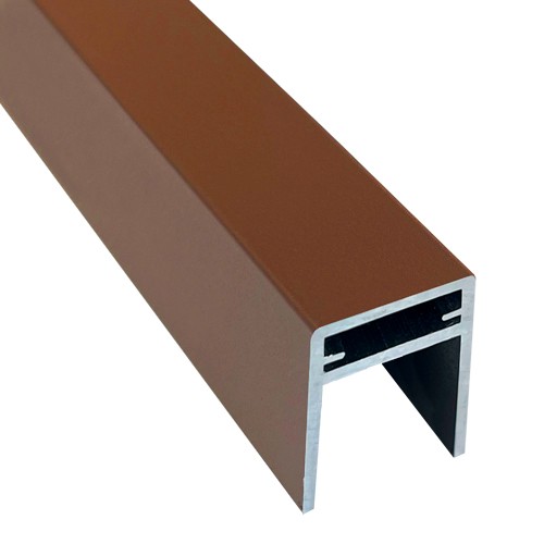 П-профиль Алюминиевый EasyDecking 35x25 Коричневый купить в Москве