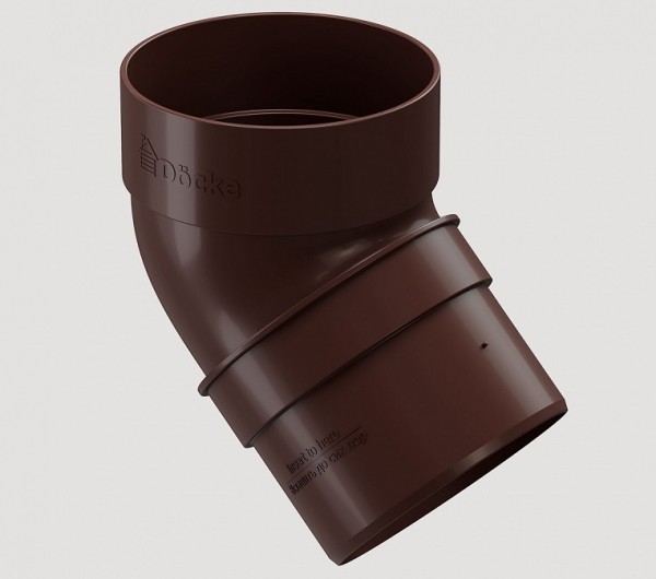 Колено 45˚ПВХ Docke STANDART Тёмно-коричневый купить в Москве