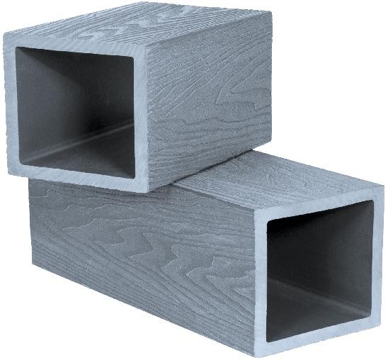 Столб опорный Polivan SINGARAJA 3D фактура дерева, серый купить в Москве