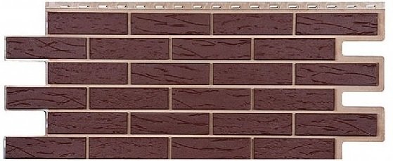 Фасадная панель T-Сайдинг-Кирпич Саман Коричневый купить в Москве