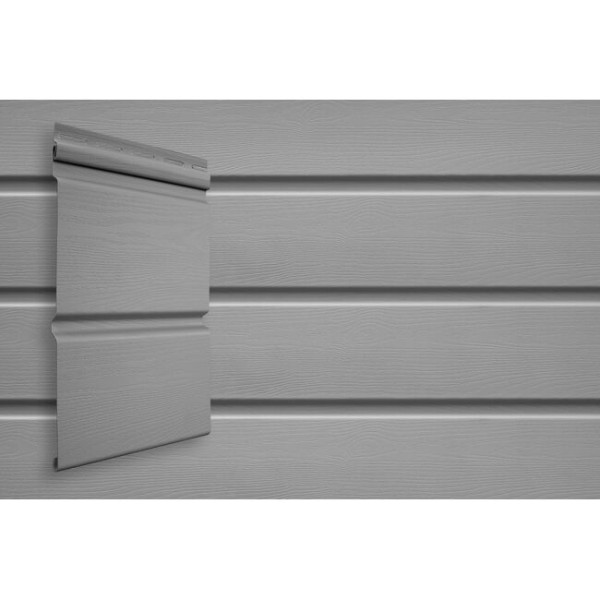 Виниловый сайдинг Grand Line Double-Брус Серый купить в Москве