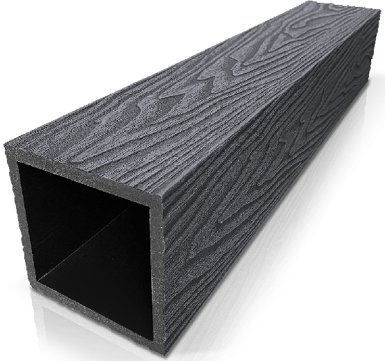 Столб ДПК 3D GardenParkett фактура дерева Графит купить в Москве