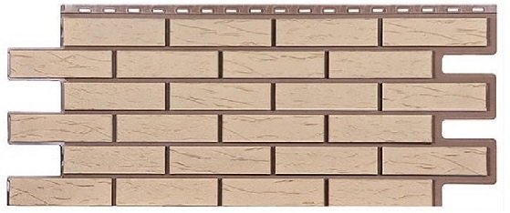 Фасадная панель T-Сайдинг-Кирпич Саман Пустынный купить в Москве