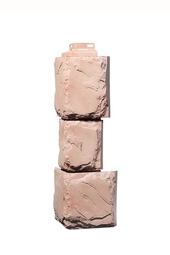 Угол Фасайдинг Серия «Камень крупный» Терракотовый купить в Москве