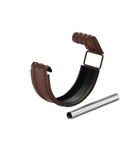 Водосток Aquasistem, Система 150/100 - Соединитель желоба с резиновым уплотнителем RAL 8017 Коричневый matt купить в Москве