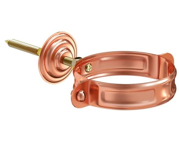 Водосток Aquasistem, система 125x90 - Хомут для крепления трубы медный d90мм купить в Москве
