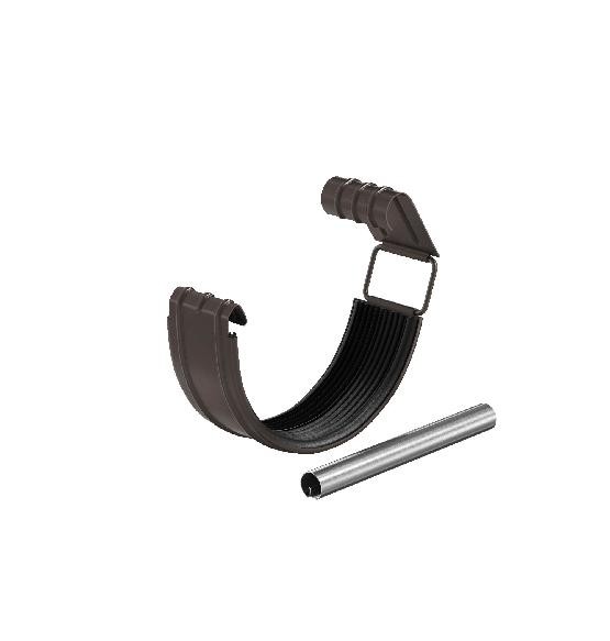 Водосток Aquasistem, система 150/100 - Соединитель желоба с резиновым уплотнителем RR 32 Тёмно Коричневый купить в Москве