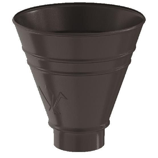 Водосток Aquasistem, система 125x90 - Воронка водосборная круглая RR 32 Тёмно-Коричневый купить в Москве