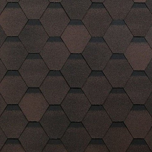 Гибкая черепица Shinglas, коллекция Оптима – Коричневый купить в Москве