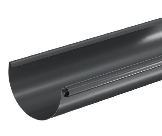 Водосток Aquasistem, система 150/100 - Водосточный желоб 3.00м RAL 7024 Тёмно-серый купить в Москве