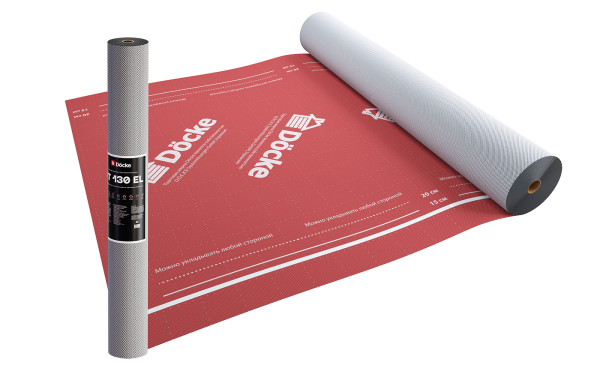 Супердиффузионная мембрана Docke, АT 130 EL трёхслойная, (универсальная с клеевой полосой) купить в Москве