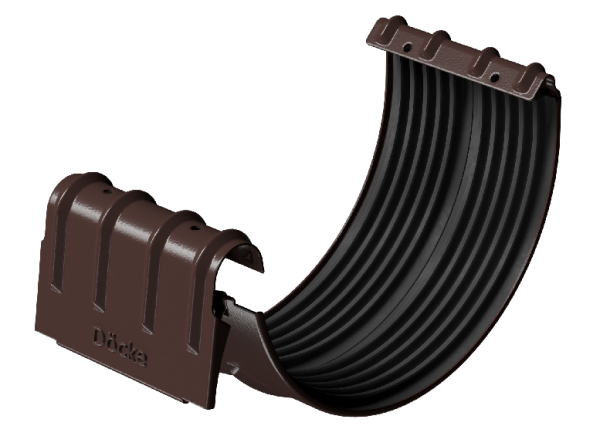 Соединитель желобов D125 Döcke STAL PREMIUM Шоколад, (RAL 8019) купить в Москве