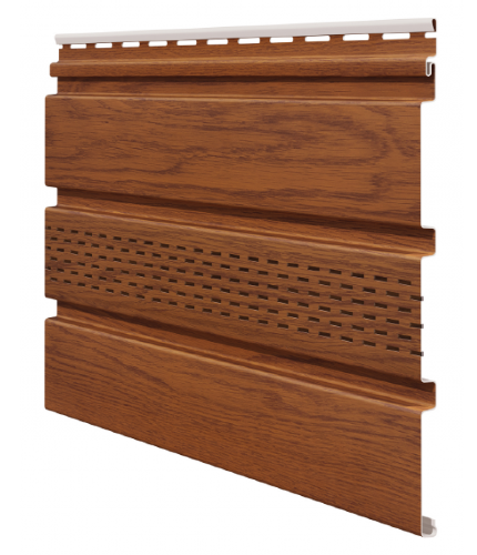 Софит ламинированный VOX NATURE с центральной перфорацией, Золотой-дуб купить в Москве