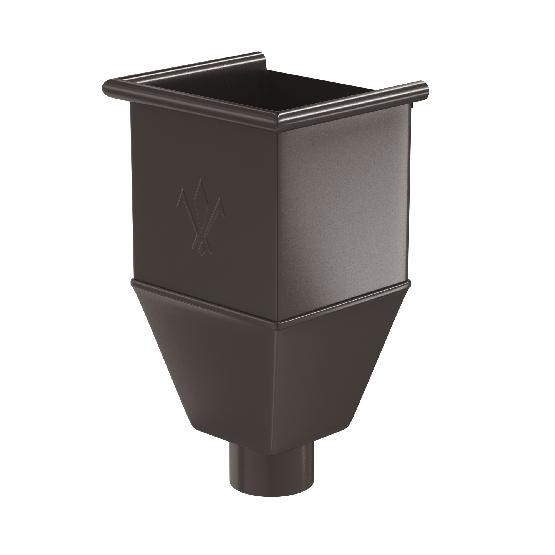 Водосток Aquasistem, система 125x90 - Воронка_водосборная удлиненая RR 32 Тёмно-Коричневый купить в Москве
