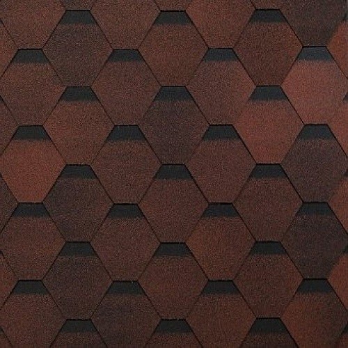 Гибкая черепица Shinglas, коллекция Оптима – Красный купить в Москве