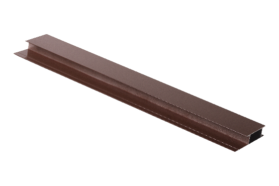 Профиль стыковочный, алюминиевый, бурый купить в Москве