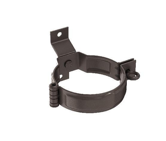 Водосток Aquasistem, система 125x90 - Декоративный хомут трубы под дерево с комплектом крепления RR 32 Тёмно-Коричнневый купить в Москве