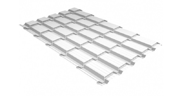 Металлочерепица GL квадро профи 0,45 PE RAL 9003 сигнальный белый купить в Москве