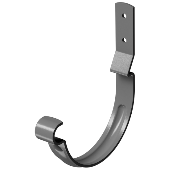 Карнизный крюк короткий (гнутый) D125 Döcke STAL PREMIUM Графит, (RAL 7024) купить в Москве