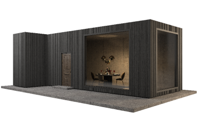 Фасадная панель GRINDERDECO, ДПК,двухсторонняя Серый базальт