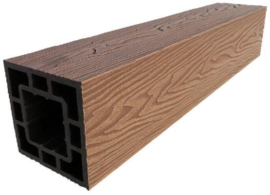 Столб опорный ДПК 3D GardenParkett фактура дерева Светло-коричневый купить в Москве