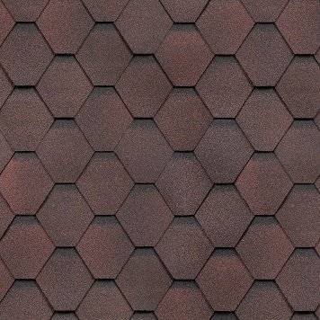 Гибкая черепица Shinglas, серия Классик, коллекция Кадриль – Гранат купить в Москве