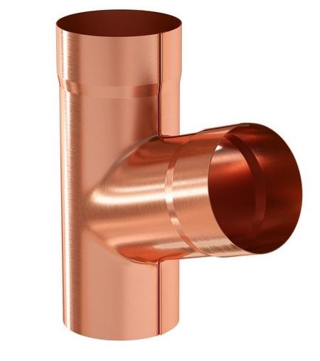 Водосток Aquasistem, система 150/100 - Тройник трубы медный купить в Москве