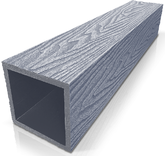 Столб ДПК 3D GardenParkett фактура дерева Серый купить в Москве