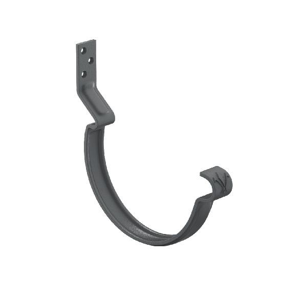 Водосток Aquasistem, система 150/100 - Крюк крепления желоба короткий RAL 7024 Тёмно-серый купить в Москве