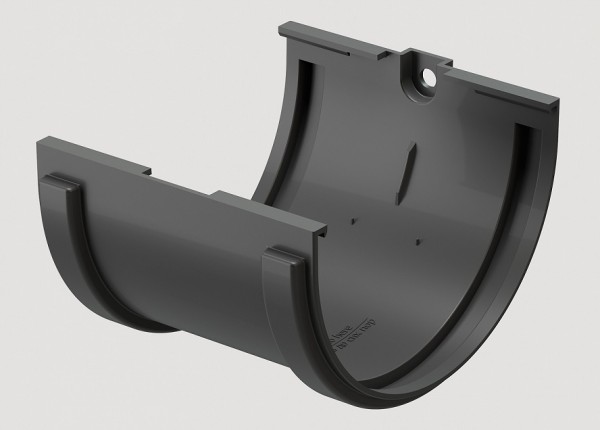 Соединитель желобов ПВХ Docke STANDART серый купить в Москве