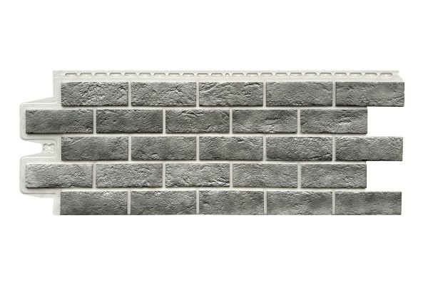 Фасадная панель Grand Line Состаренный кирпич Элит гранит, ШОВ белый купить в Москве