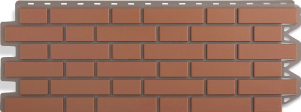 Фасадная панель Альта-Профиль, Кирпич Клинкерный, Красный купить в Москве