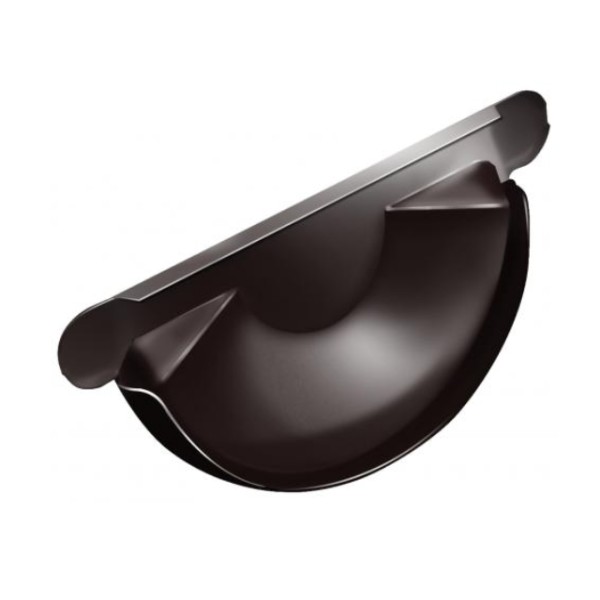 Водосток Grand Line 125x90 – Заглушка желоба RAL 8017 купить в Москве