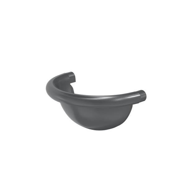 Водосток Aquasistem, система 125x90 - Заглушка желоба полукруглая RR 23 Маренго купить в Москве