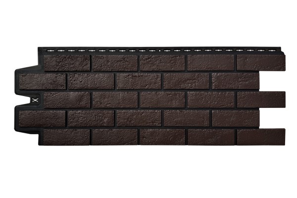 ФП Grand Line состаренный кирпич премиум Шоколадный (шов RAL 9005) купить в Москве