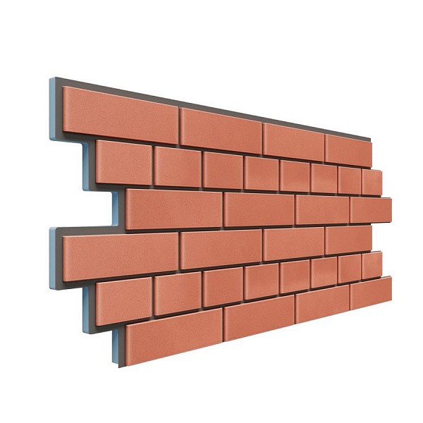 Фасадная термопанель Доломит кирпич 20мм Красный купить в Москве