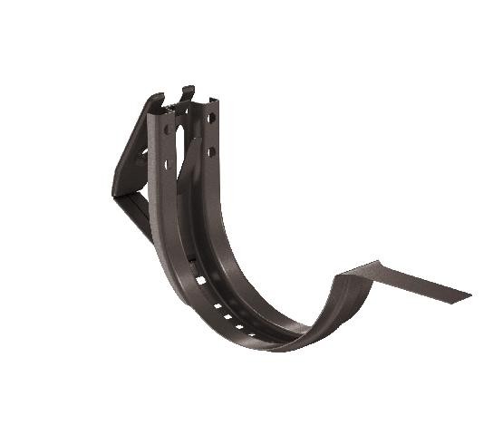 Водосток Aquasistem, система 125x90 - Крюк крепления желоба короткий регулируемый RR 32 Тёмно-Коричневый купить в Москве