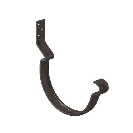 Водосток Aquasistem, система 125x90 - Крюк крепления желоба короткий RR 32 Тёмно Коричневый купить в Москве