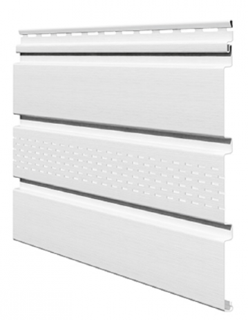 Софит ламинированный VOX UNICOLOR с центральной перфорацией, Белый купить в Москве