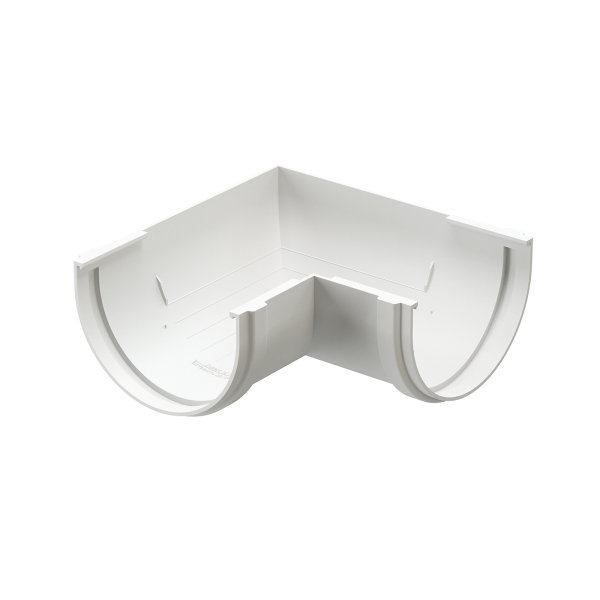 Угол желоба 90˚ Docke Premium ПВХ - Пломбир купить в Москве