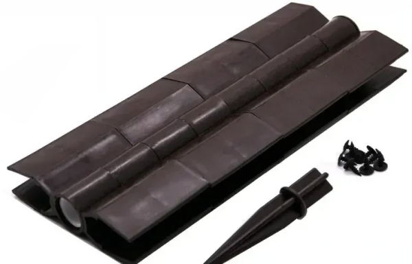 Угловой элемент поворотный, пластиковый от 60° до 300° для доски 300х30 мм из ДПК коричневый Holzhof купить в Москве