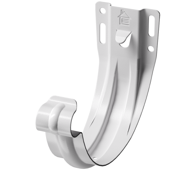 Карнизный кронштейн (штампованный) D125Döcke STAL PREMIUM Пломбир, (RAL 9010) купить в Москве