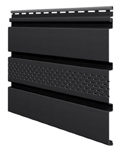 Софит ламинированный VOX UNICOLOR с центральной перфорацией, Графит купить в Москве