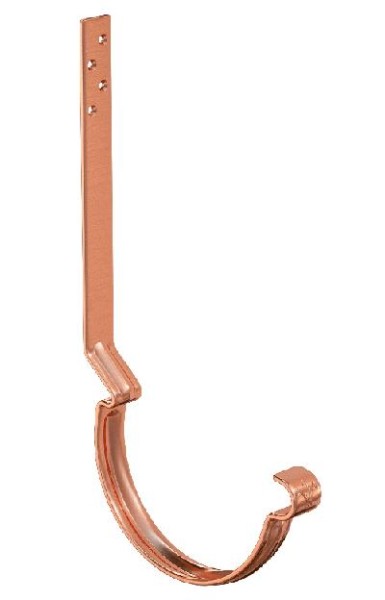 Водосток Aquasistem, система 150/100 - Крюк крепления желоба удлиненный (усиленный) медный купить в Москве